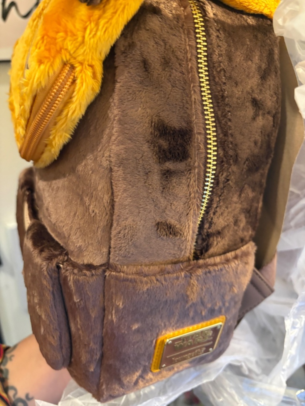Loungefly | Star Wars | Plush Pocket Wicket Ewok | Mini Backpack - Picture 3 of 11